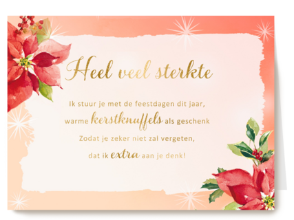 Kerstkaart speciale momenten Heel veel sterkte