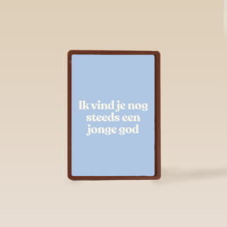 verjaardag kaart man nog steeds jonge god