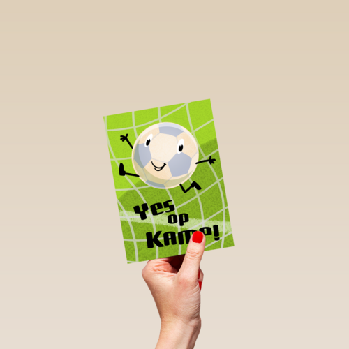 Op kamp kaart voetbal