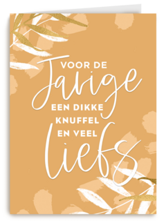 Verjaardagskaart een knuffel en veel liefs