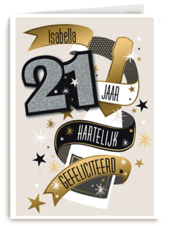 jarig leeftijd 21 eenentwintig gefeliciteerd jaar