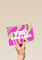 Geslaagd Yes swirl groen roze