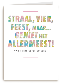 feest kaart geniet het allermeest