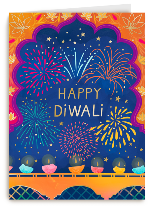 Happy Divali vuurwerk