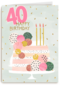 40 happy birthday met taart