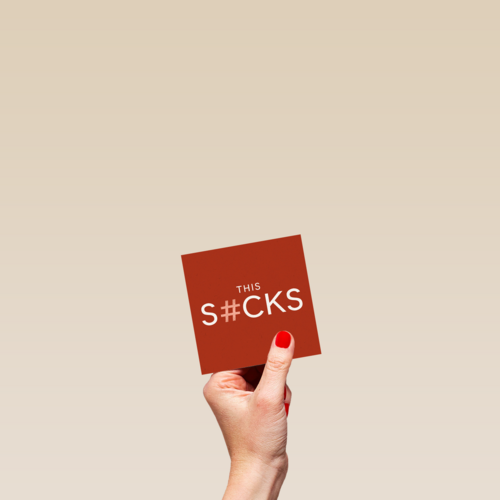 Sterktekaart this sucks rood gezakt