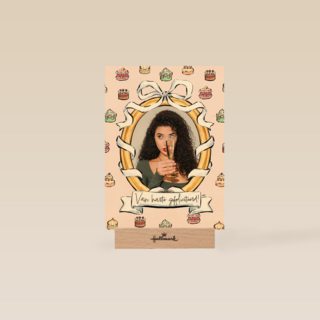 Verjaardagskaart foto cupcakes en spiegel