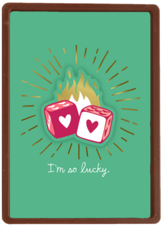 Valentine Im So Lucky dice