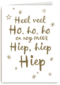 kerstkaart sterren Heel veel ho ho ho en meer hiep hiep hiep