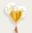 Ballonnentros Huwelijk Vrouw en Vrouw Goud Wit