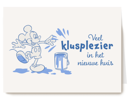 Nieuwe woning kaart Mickery Mouse