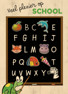 back to school schoolbord plezier op school