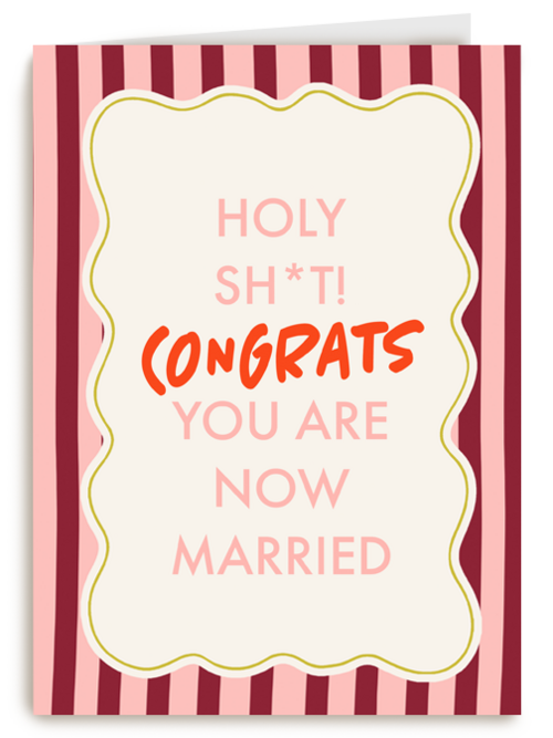 Holy Sht Congrats Married