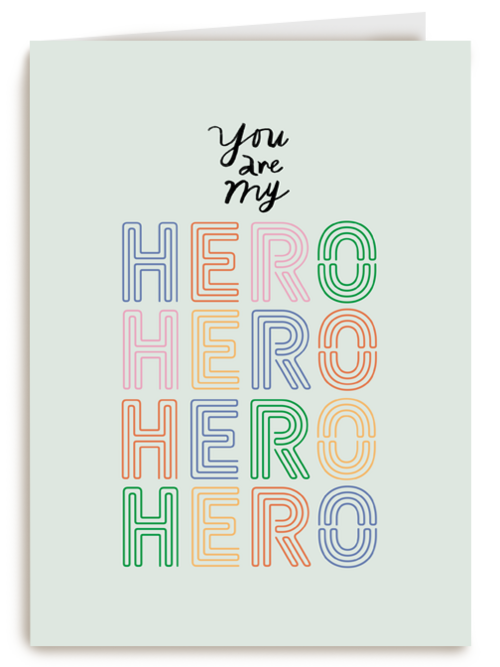 Complimentkaart you are my hero