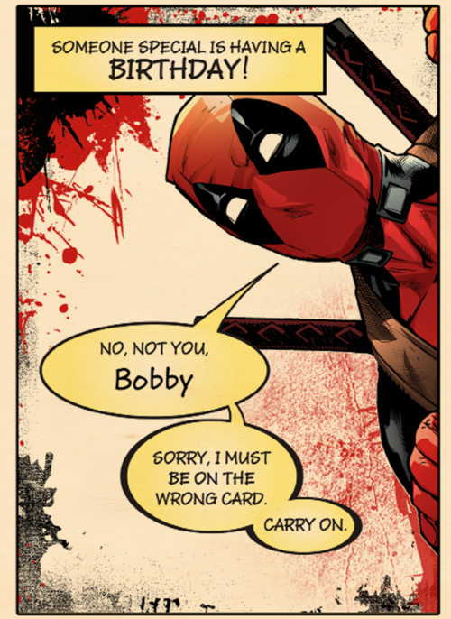 Houten Kaart Verjaardagskaarten | Deadpool Someones Special Birthday