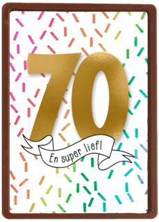 Verjaardagskaart 70 jaar en super lief