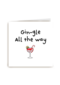 kerstkaart humor gin gle all the way