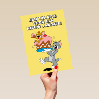 Taartje voor nieuw jaartje Tom en Jerry