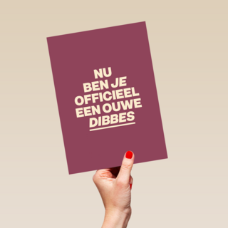 verjaardag kaart man ouwe dibbes
