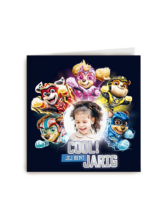 paw patrol verjaardagskaart met foto