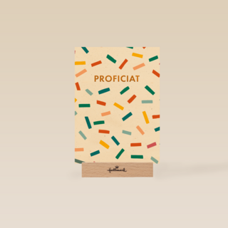 Proficiat met confetti