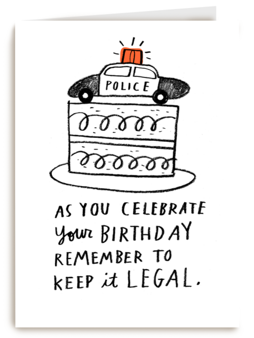 Verjaardagskaart grappig keep it legal