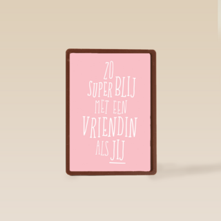 Valentijnskaart vriendschap zo superblij met een vriendin als jij