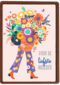 Een moeder met bloemen