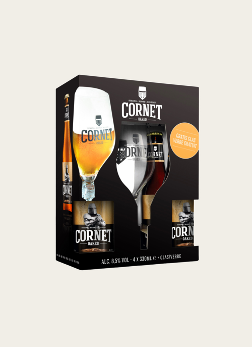 Cornet Oaked 4x33 Cl Inclusief Bierglas | Hallmark Cadeau Drank En Eten |