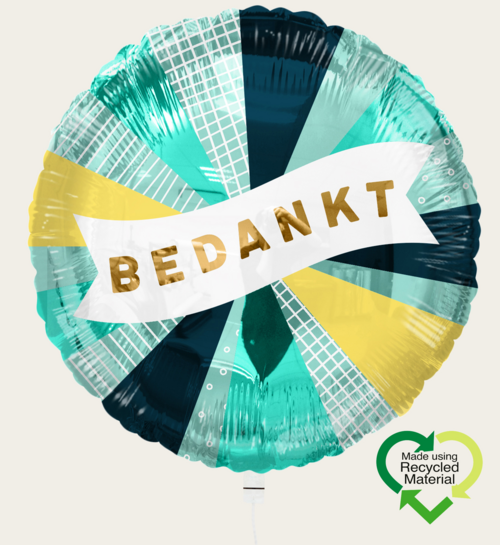 Ballon Bedankt Blauw Eco