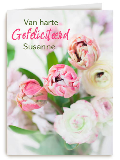 van harte gefeliciteerd bloemen