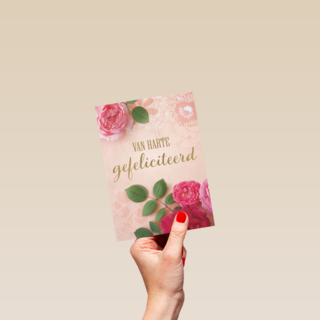 roze rozen kaart