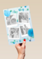 4 fotos slingers blauw