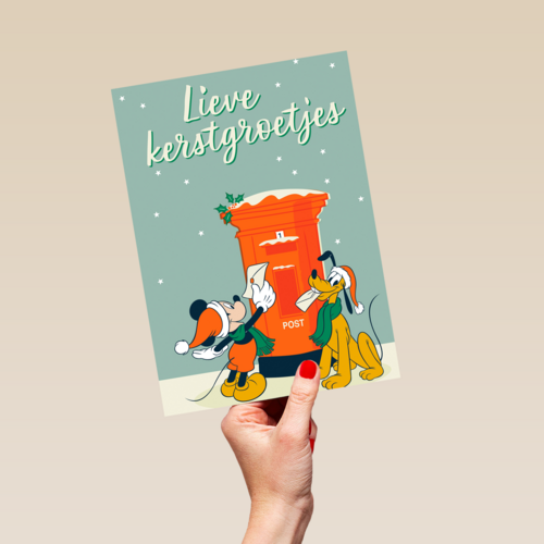 Lieve kerstgroetjes van mickey goofy