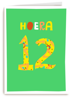 Verjaardagskaart 12 hoera jongen