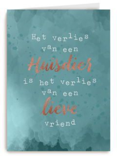 verlies van huisdier is het verlies van een vriend
