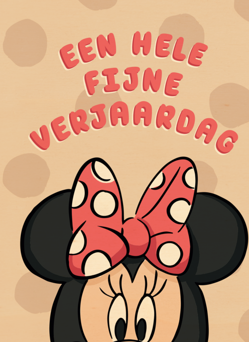 verjaardag kaart minnie mouse een hele fijne verjaardag