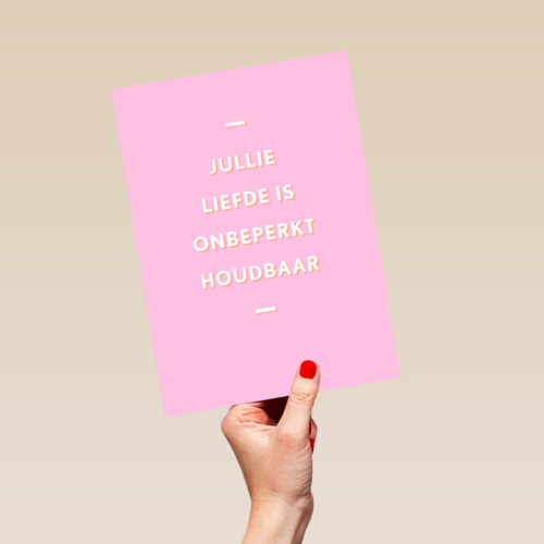 Trouwjubileum Jullie liefde is onbeperkt houdbaar