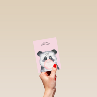 verjaardag kaart hip panda enjoy your day