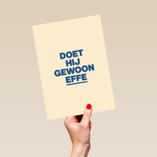 And C Doet hij gewoon effe