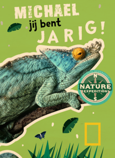 verjaardag kaart kameleon