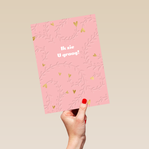 valentijnskaart ik zie u graag op roze
