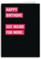 happy birthday see inside for more