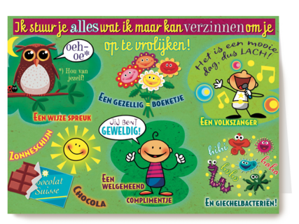 alles om je op te vrolijken kaart
