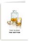 verjaardgskaart met whiskey the older the better