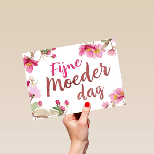 fijne moederdag bloemen roze