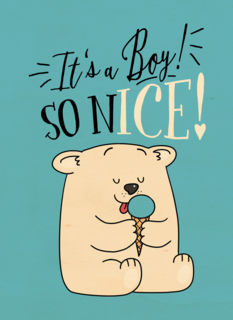 babykaart jongen it is a boy so nice