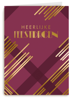 Stijlvolle rode kerstkaart