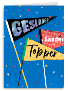 Geslaagd topper vlaggen