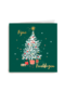 Groene kerstkaart vrolijke kerstboom